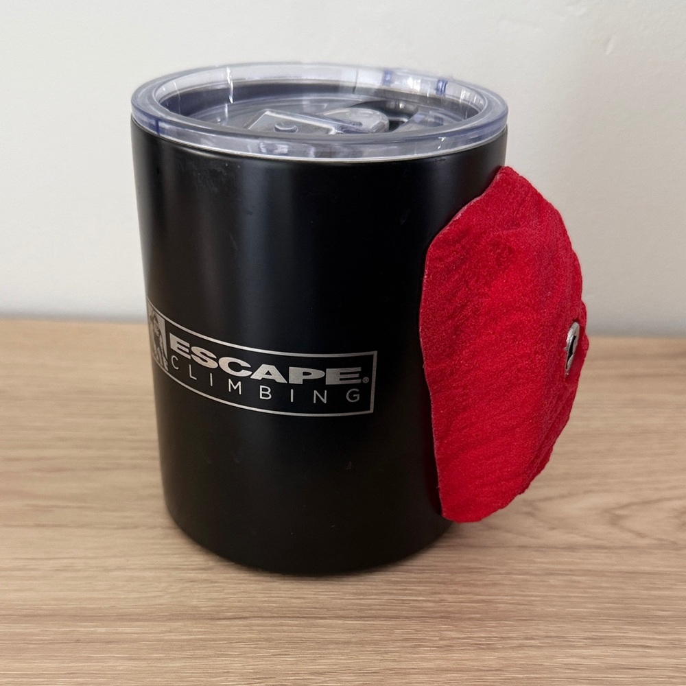Rock Climbing Hold Mug Black Stainless Steel Insulated Coffee Cup - Escape Climb